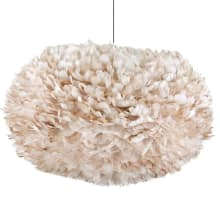 Eos 30" Feather Pendant in Light Brown