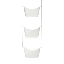 Bask 36 1/4 Inch Tall Polypropylene Shower Caddy with Three Buckets by David Quan