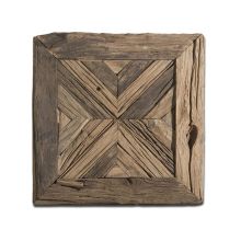 Rennick 21" Square Reclaimed Pine Wood Rustic Decorative Wall Art