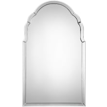 Brayden 40" X 24" Arched Frameless Beveled Bathroom Wall Mirror