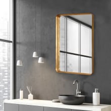 Crofton 40" x 30" Rectangular Large Inset Framed Vanity Bathroom Wall Mirror