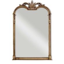 Jacqueline 28" x 43" Baroque Antiqued Arched Wall Mirror