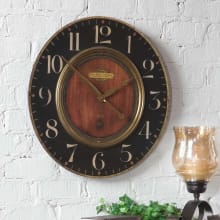 Alexandre Martinot 23" Round Analog French Antique Wall Clock