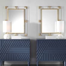 Balkan Urban Modern Bathroom Mirror with Acrylic and Gold Frame