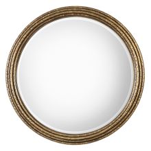 Spera 42" Round Urban Industrial Wall Mirror with Hand-Forged Rings