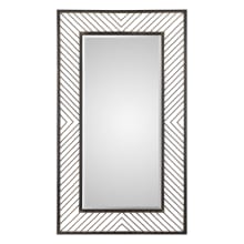 Karel 46"W Contemporary Urban Deco Oversized Full Length Wall Mirror with Twisted Iron Frame