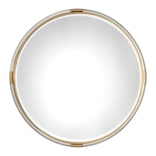 Mackai 38" Round Contemporary Gold and Acrylic Wall Mirror