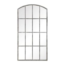 Amiel 82" x 42-1/4" Oversized Window Style Arched Rustic Farmhouse Leaner Floor or Wall Mirror