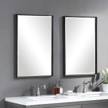 Callan 31" x 21" Rectangular Rustic Industrial Vanity Bathroom Wall Mirror