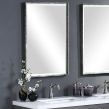 Callan 30" x 20" Contemporary Industrial Vanity Bathroom Wall Mirror