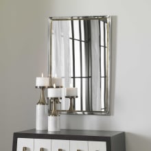 Locke 30" x 20" Sleek Contemporary 2-Tone Vanity Bathroom Wall Mirror