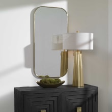 Taft 41" x 21" Contemporary Sleek Rectangular Vanity Bath Wall Mirror with Rounded Corners - Landscape or Portrait Hung