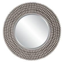 Portside 39-3/4" Diameter Circular Beveled MDF and Wood Accent Mirror