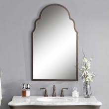 Brayden 41" X 21" Arched Hand-Forged Metal Framed Vanity Bath Wall Mirror