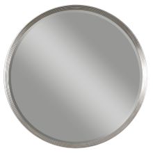 Serenza 42" Round Large Contemporary Beveled Edge Inset Frame Wall Mirror