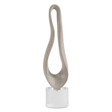 Oval Harmony 25-9/16" Tall Crystal and Polyresin Abstract Table Statue