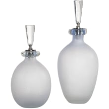 Leah Set of Two Crystal and Glass Decorative Bottles