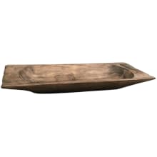 Dough Tray 30" Wide Iron and Wood Decorative Tray