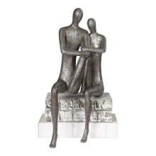 Courtship 10" Wide Loving Couple Contemporary Resin Figurine Statue
