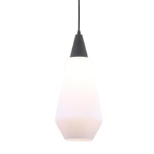 Eichler 8" Wide Mid-Century 1 Light Mini Pendant with Opal Glass Shade by Kalizma Home