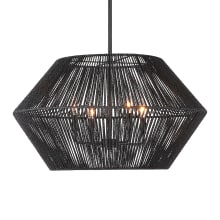 Suva 4 Light 28" Wide Pendant with Rope Shade