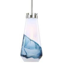 Windswept 8" Wide Contemporary Swirled Glass Mini Pendant by Kalizma Home