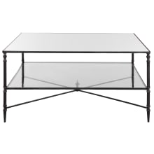 Henzler 38" Wide Glass and Metal Coffee Table