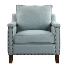 Charlotta 31 Inch Wide Wood Frame Accent Chair with Nailhead Trim by Jim Parsons