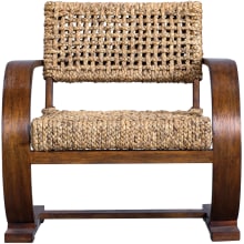 Rehema 30" Wide Wood Framed Dual Arm Accent Chair