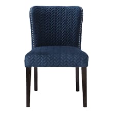 Miri Set of (2) - 22" Wide Herringbone Velvet Upholstered Luxury Accent Chair
