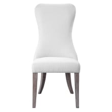 Caledonia 21" Wide Wood Framed Polyester Upholstered Delicate Farmhouse Silhouette Side Chair by Matthew Williams