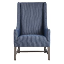 Galiot 27" Wide Coastal Feel Wingback Arm Chair with Striped Polyester Upholstery by Jim Parsons