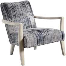 Watercolor 31" Wide Rubberwood Framed Polyester Accent Chair