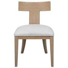 Idris 21" Wide Oak Wood Framed Performance Fabric Chair