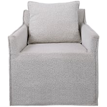 Avila 28"W Contemporary Boucle Slipcover Swivel Accent Chair