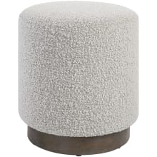 Avila 16" Round Contemporary Plush Boucle Upholstered Ottoman