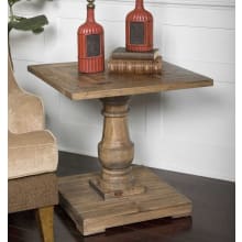 Stratford 26" Wide Rustic Farmhouse 100% Reclaimed Wood End Side Table