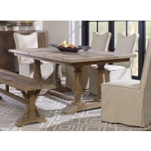 Stratford 76" Farmhouse 100% Reclaimed Wood Rustic Dining Table Comedor