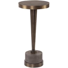 Masika 10-1/2" Long Concrete and Metal Accent Table