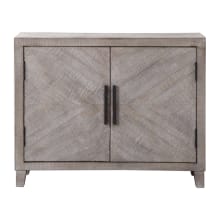 Adalind 40" Wide Contemporary Fir Wood Accent Cabinet with Antique Bronze Door Pulls