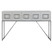 Abaya 54" Wide Contemporary Console / Sofa Table with Distressed Oak Veneer by Matthew Williams