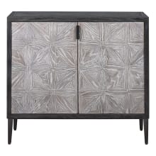 Laurentia 37" Wide 2 Shelf Lodge Style Accent Cabinet with Mosaic Oak Doors by Jim Parsons
