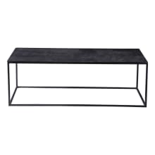 Coreene 48" Wide Industrial Style Aluminum Slab Top Cocktail Coffee Table