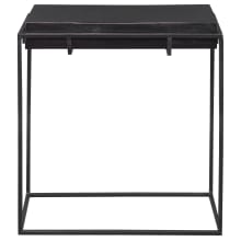 Telone 22" Wide Aluminum Top Iron Side Table