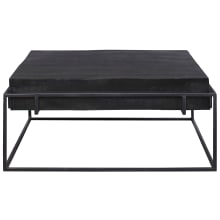 Telone 35" Wide Aluminum Top Iron Coffee Table