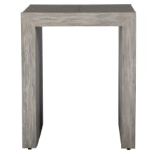 Aerina 20" Wide Composite, Faux Leather, Veneer End Table