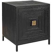 Aiken 22" Wide Steel and Wood Accent Table