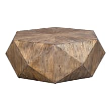 Volker 48" Wide Geometric Modern Java Wood Accent Contemporary Coffee Table