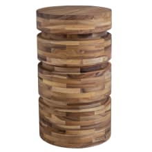 Boone 12" Diameter Monochromatic Acacia Wood Drink Table by Taylor West