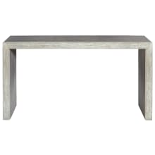 Aerina 15" Wide Wood Console Table with Faux Leather Accent